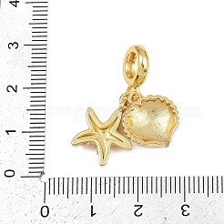Messing Seestern Muschelform europäische Anhänger&nbsp;KK-I352-22G