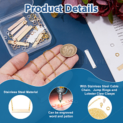 Kits de fabrication de colliers à pendentif rectangulaires DIY&nbsp;DIY-HS0001-81