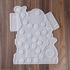 Diy navidad santa claus pantalla decoración moldes de silicona&nbsp;DIY-G058-C01
