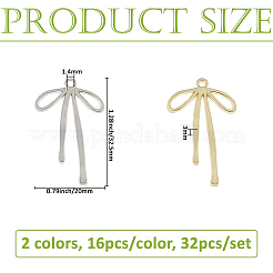 32 pz 2 colori ciondoli in lega&nbsp;FIND-FH0011-92