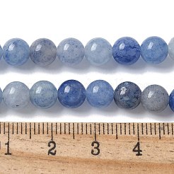 Natürliche blaue Aventurin (gefärbt und erhitzt) Perlenstränge&nbsp;G-U015-6MM-01