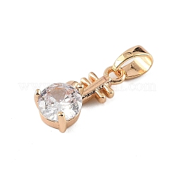 Ottone micro spianare pendenti zirconi&nbsp;KK-E795-10KCG-01