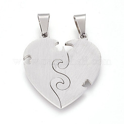 Pendentifs fendus en acier inoxydable 304&nbsp;STAS-F168-10P