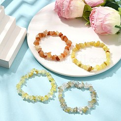 4 set di bracciali elastici con perline di pietre preziose&nbsp;BJEW-JB11180