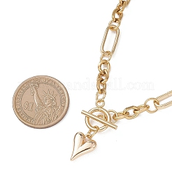 Colliers et pendentifs en forme de cœur en acier inoxydable 304 pour femmes&nbsp;NJEW-JN05632