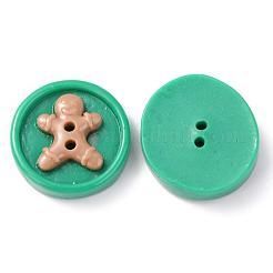 Boutons de résine thème de noël&nbsp;BUTT-CJC0001-01C
