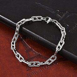 Bracelets à maillons ovales en acier inoxydable 304 pour femmes et hommes&nbsp;BJEW-F488-49A-P