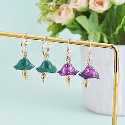 Boucles d'oreilles pendantes en forme de champignon en émail&nbsp;JE987B