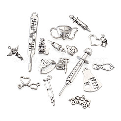 Pendenti in lega di zinco di stile tibetano&nbsp;TIBEP-TA0002-36AS-RS