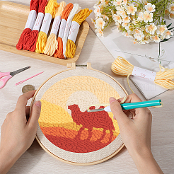 Kits de démarrage de broderie au poinçon&nbsp;DIY-WH20007-13A
