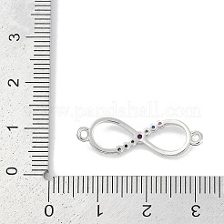 Ciondoli con connettore infinito in ottone micro pavé di zirconi cubici colorati&nbsp;KK-Q028-65P