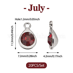 20 Stück facettierte Glasanhänger&nbsp;RGLA-TADJ0001-01A
