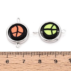 Polymerclay-Perlen mit CCB-Kunststoffrahmen-Verbinderanhängern&nbsp;CLAY-T022-35M-07