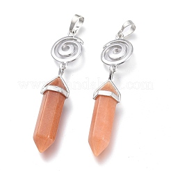 Natürliches rotes Aventurin spitzte große Anhänger&nbsp;G-D0021-01P-17