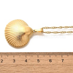 Collane con catena a corda con ciondolo in acciaio inossidabile 304 da spiaggia estiva per le donne&nbsp;STAS-Z108-01G-04