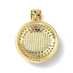 Pendentifs en zircone cubique transparente en laiton plaqué or véritable 18k&nbsp;ZIRC-L102-12G-09