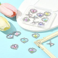 7 Stile Platinlegierung Glasanhänger&nbsp;FIND-FS0003-71