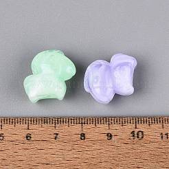 Perles acryliques transparentes bicolores lumineuses&nbsp;OACR-Q199-35