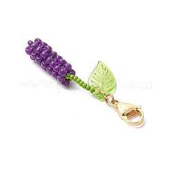 Decorazioni pendenti con perline di semi di vetro di gelso&nbsp;HJEW-MZ00267-01