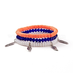 3pcs 3 Arten Stretch-Armbänder Sets&nbsp;LS-BJEW-JB05899