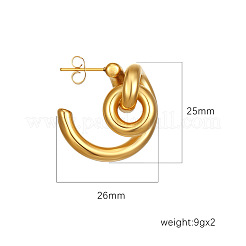 Boucles d'oreilles à tige en acier inoxydable 304 pour femmes&nbsp;WGF252D-01