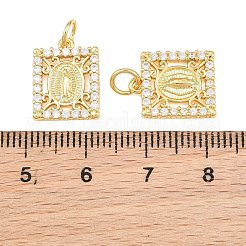 Latón micro pavimenta claro cubic zirconia encantos&nbsp;CU-CBAB3AD-03G-02