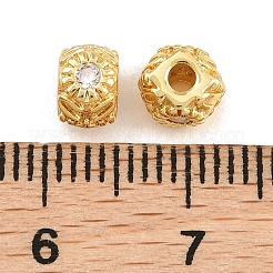 Messing Micro Pave klare Zirkonia Perlen&nbsp;KK-CBA78C7-06G