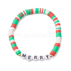 3 Stück 3 Stile handgefertigte Polymer Clay Perlen Stretch-Armband-Sets&nbsp;BJEW-JB10806