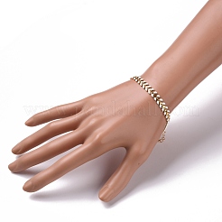 Bracciali a catena pannocchie in ottone smaltato&nbsp;BJEW-JB05754
