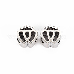 Perline foro grande in lega sitle tibetano&nbsp;TIBEB-N007-023