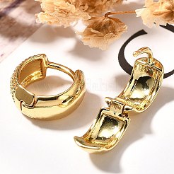 Pendientes de aro de latón con baño de anillo para mujer&nbsp;EJEW-C125-15G
