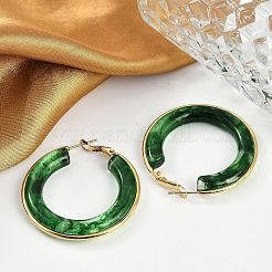 Orecchini a cerchio in acciaio inossidabile 304 per donna&nbsp;LS-EJEW-B113-02G-01