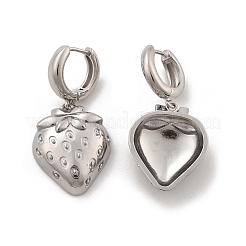 Boucles d'oreilles créoles en laiton sans plomb ni cadmium&nbsp;EJEW-R016-08P-01