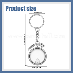 Llaveros con medallón de acero inoxidable 304&nbsp;KEYC-DR00016