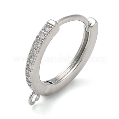 Gestellplattierung Messing Micro Pave Kubisch Zirkonia Creolen Zubehörse&nbsp;KK-K392-33G