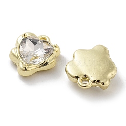 Strass-Charms aus Legierung mit Zahnstangenbeschichtung&nbsp;PALLOY-F311-23G-01