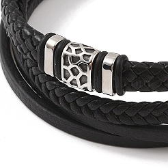 Bracciali multifilo in microfibra intrecciata&nbsp;BJEW-B096-03A