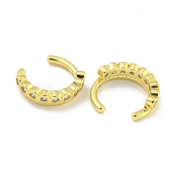 Orecchini a polsino in zircone chiaro con micro pavè di ottone&nbsp;EJEW-C104-002G