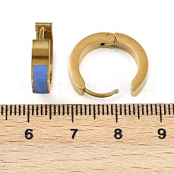 Orecchini a cerchio in acciaio inossidabile smaltato 304&nbsp;EJEW-K268-19G-04