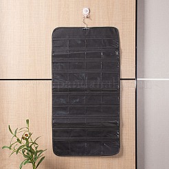 Rotoli organizer per esposizione di gioielli da appendere a doppia tasca con 80 tasca e gancio rotante&nbsp;AJEW-YWC0001-02C