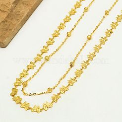Taillenkette aus Messing mit Schmetterlingsgliedern&nbsp;GG1011