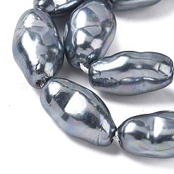 Brins de perles d'imitation en verre opaque électrolytique&nbsp;EGLA-D302-01B