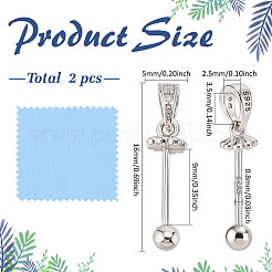 2 pz. 925 ganci per ciondolo in argento sterling con strass&nbsp;FIND-ME0001-74B