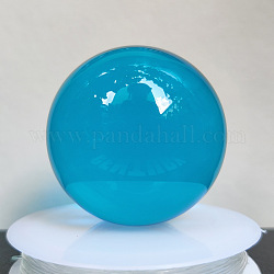 Décors en verre, boule de cristal, ronde, lumière bleu ciel, 25mm