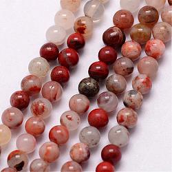 Agata naturale fili di perle, tondo, 3~3.5mm, Foro: 0.7 mm, circa 115~125pcs/filo, 16 pollice