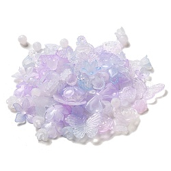 Perline acrilico jelly imitato, forme misto, lilla, 7.5~27x7.5~29.5x2.5~7.5mm, Foro: 1.5~2 mm