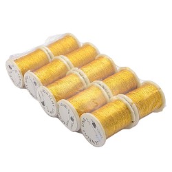 Cordón metálico para hacer joyas, dorado, 0.2mm, 10rolls / lote