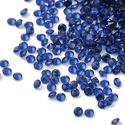 Cabochons de circonio cúbico, diamante facetado, azul marino, 1.2x1mm