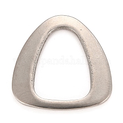 304 Edelstahl verbindet Ringe, Anhänger Zubehör, Dreieck, Edelstahl Farbe, 20x20x2 mm