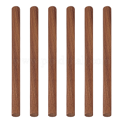 Palos de madera de nogal, varilla redonda, para trenzar tapiz, columna, coco marrón, 30x1.8 cm